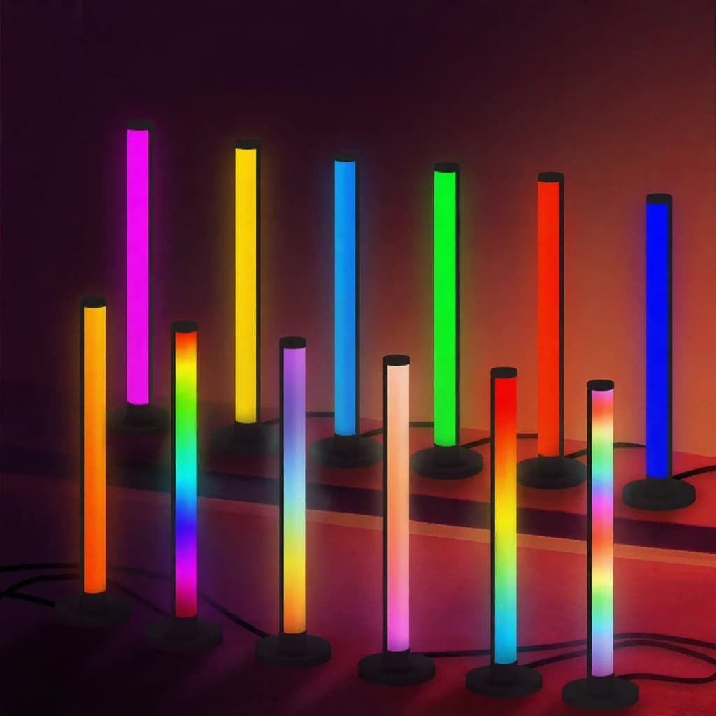 Lampe de bureau LED RGB réactive au son avec contrôle par application