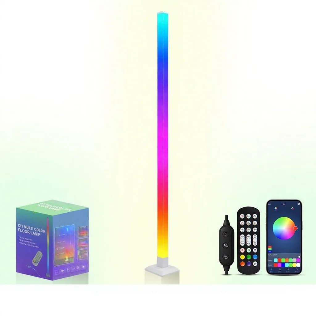 Lampadaire intelligent RGB avec synchronisation musicale et contrôle par application