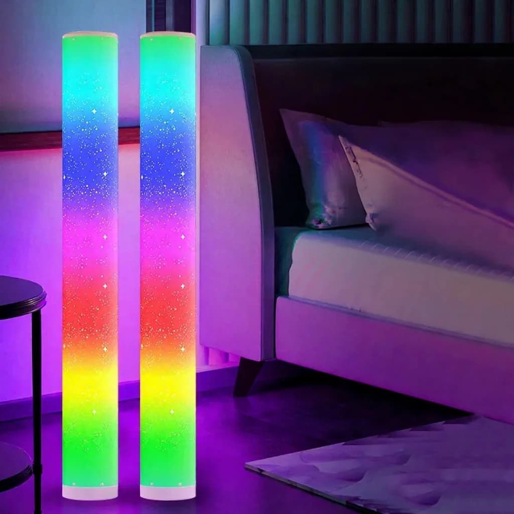 Lampadaire LED RGB effet étoilé avec télécommande
