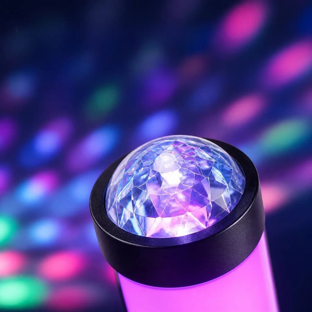 Lampe d'ambiance à projection RGB avec synchronisation musicale et télécommande
