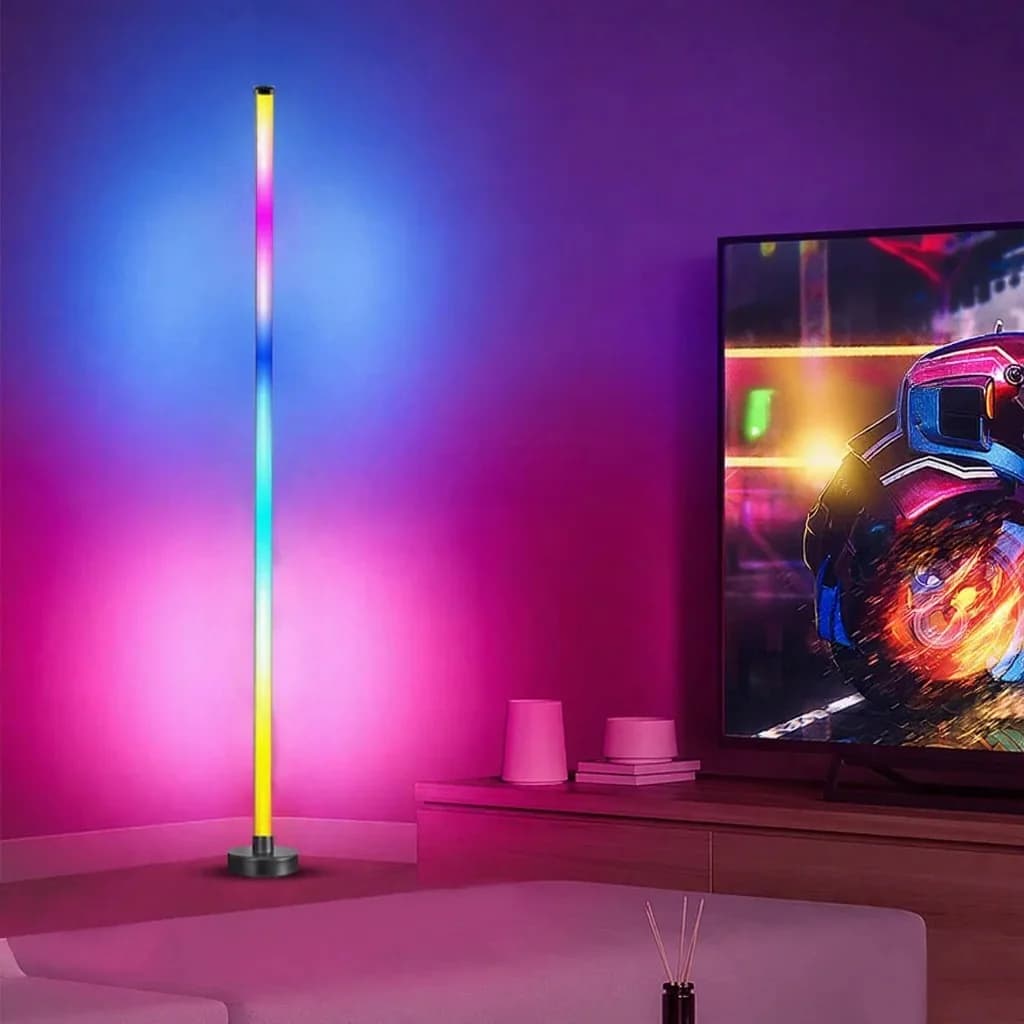 Lampadaire RGB changeant de couleur avec synchro musicale et appli