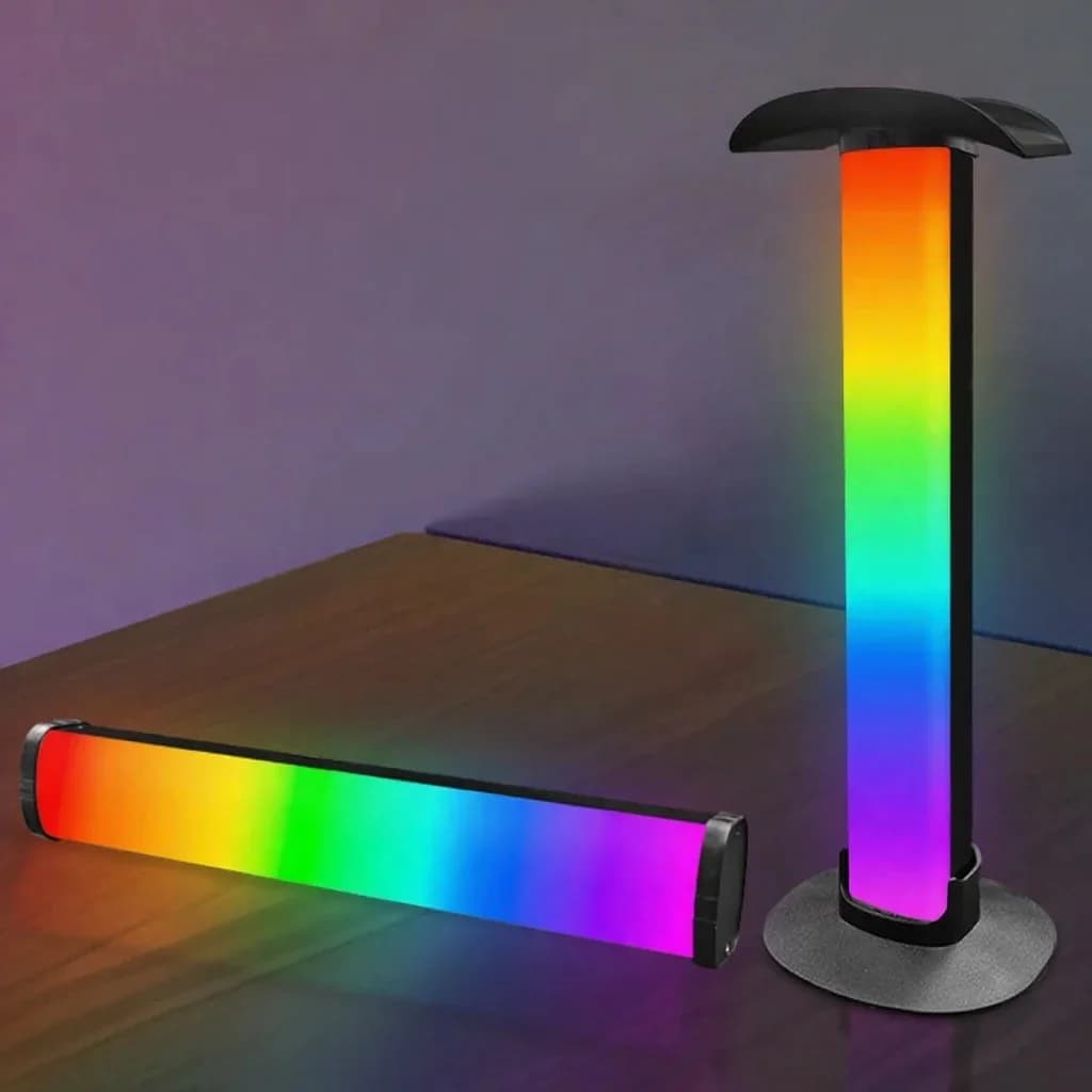 Lampe d'ambiance gaming RGB avec support casque et synchronisation sonore