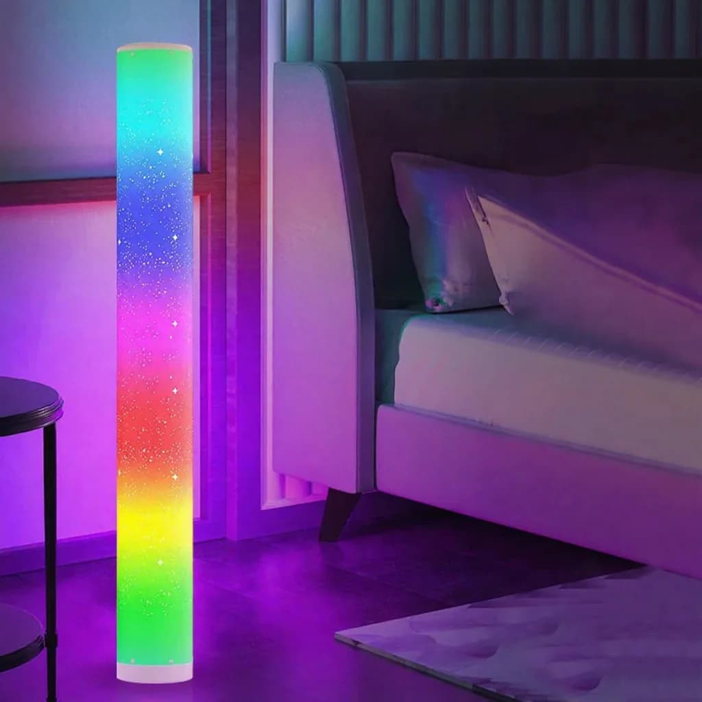 Lampadaire LED RGB motif étoiles, télécommande et appli