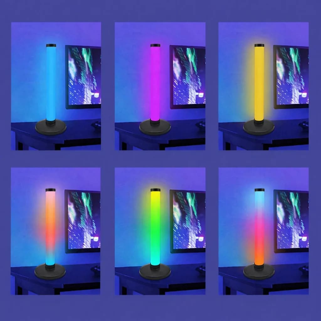 Lampe d'ambiance RGB réactive au son pour bureau gaming