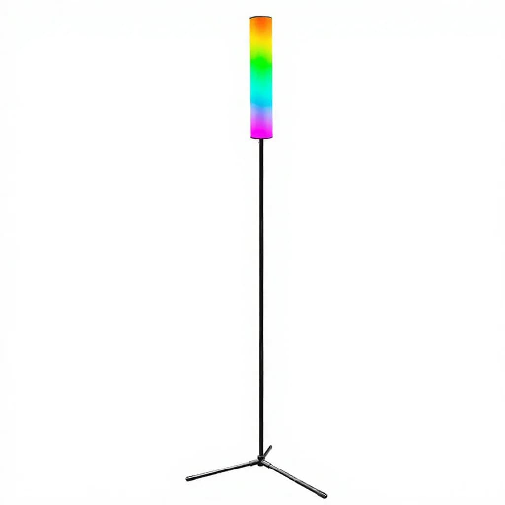 Lampadaire trépied RGB LED avec télécommande pour chambre et salon