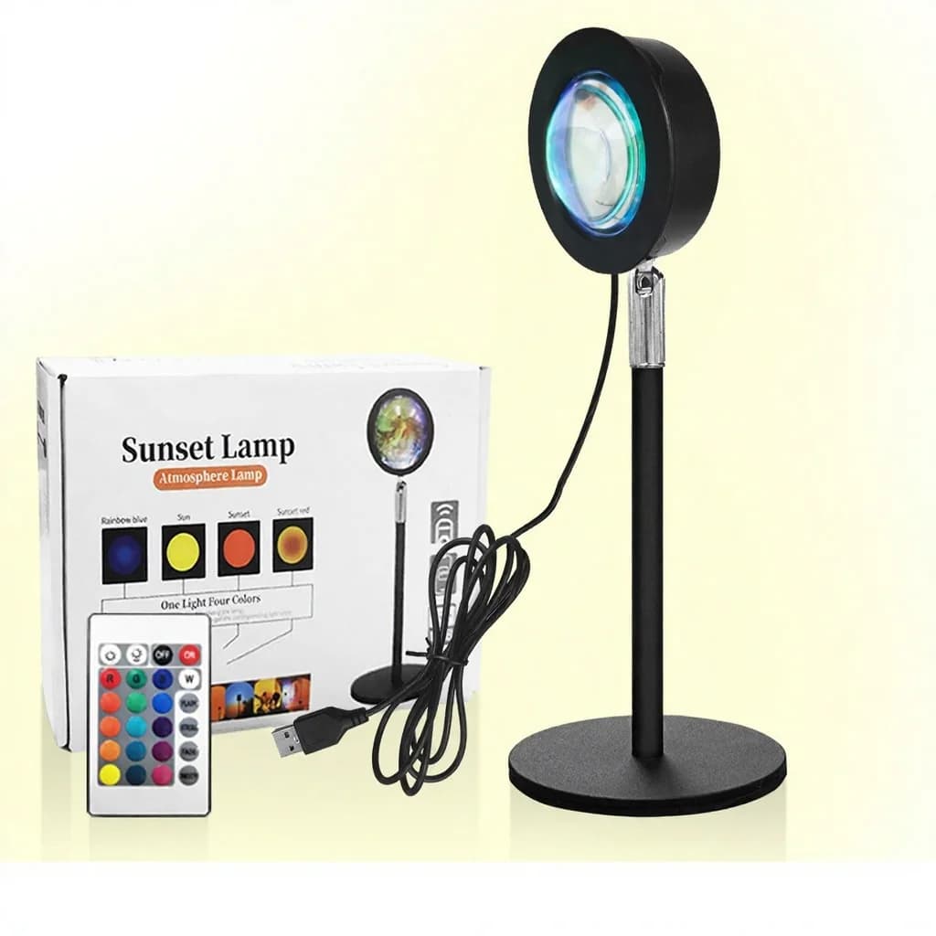 Lampe de projection USB coucher de soleil RGB pour bureau