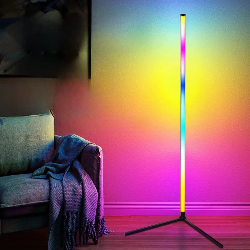 Lampadaire RGB avec synchro musicale, télécommande et appli