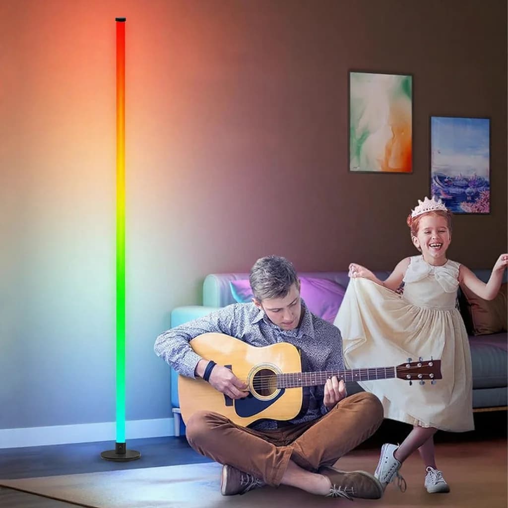 Lampadaire LED RGB avec contrôle par appli pour salon