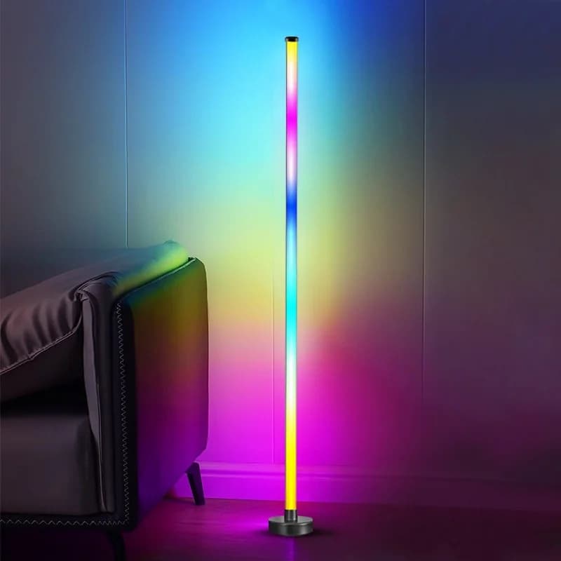 Lampadaire d'angle LED RGB avec synchronisation musicale, contrôle par application et télécommande