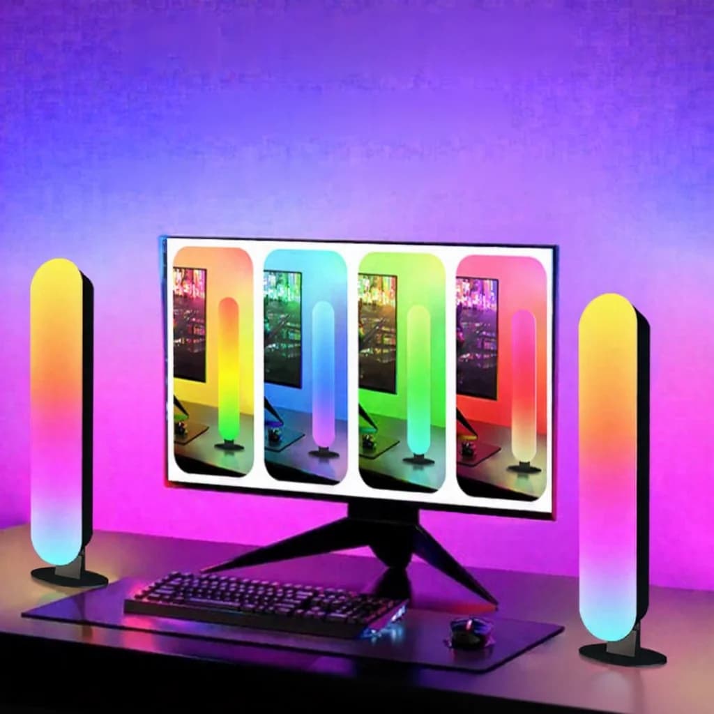 Lumière d'ambiance LED RGB avec synchronisation musicale Bluetooth et contrôle par application