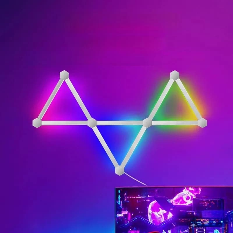 Lumières murales LED RGB intelligentes modulables avec contrôle par application et synchronisation musicale
