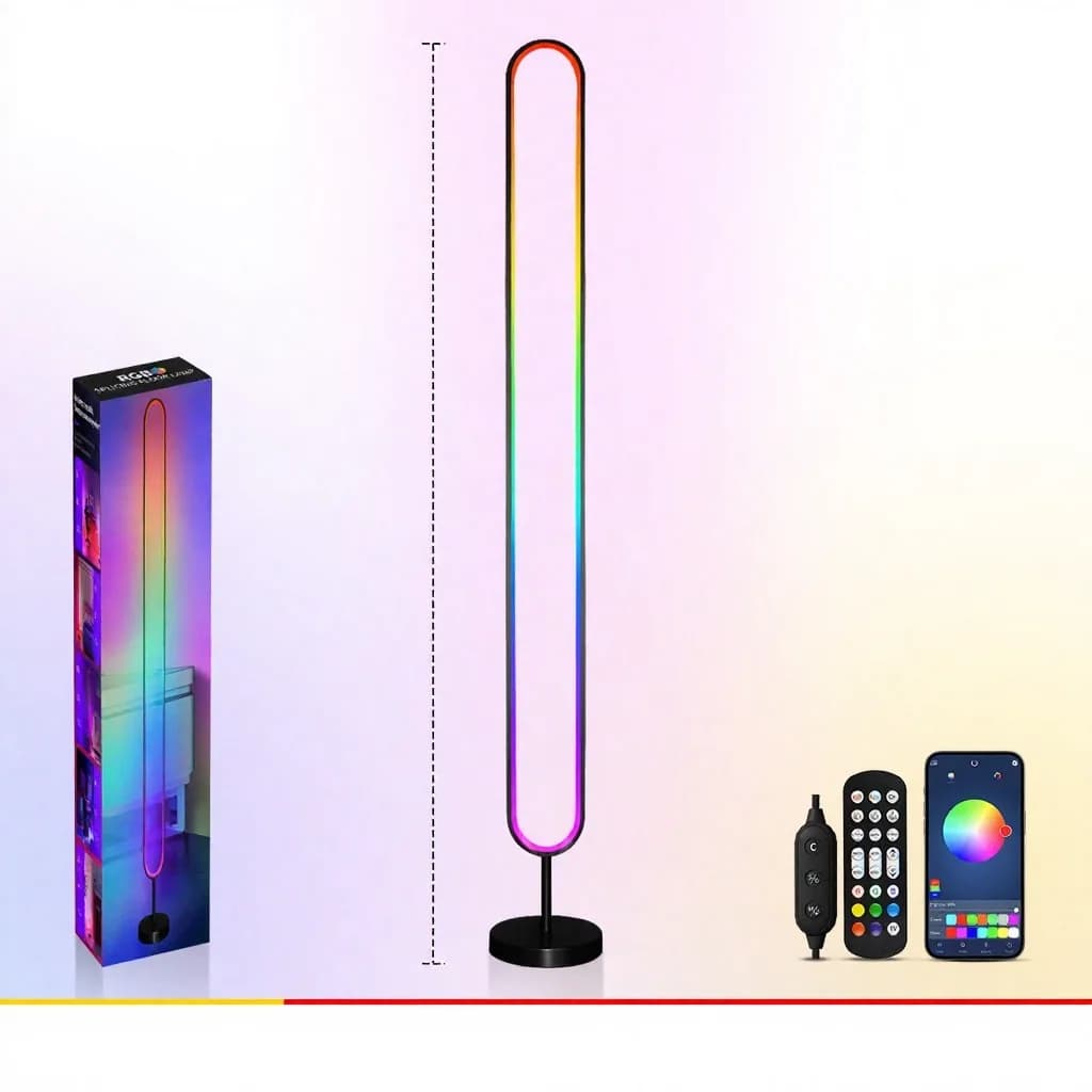 Lampe d'ambiance LED RGB activée par le son avec contrôle par application