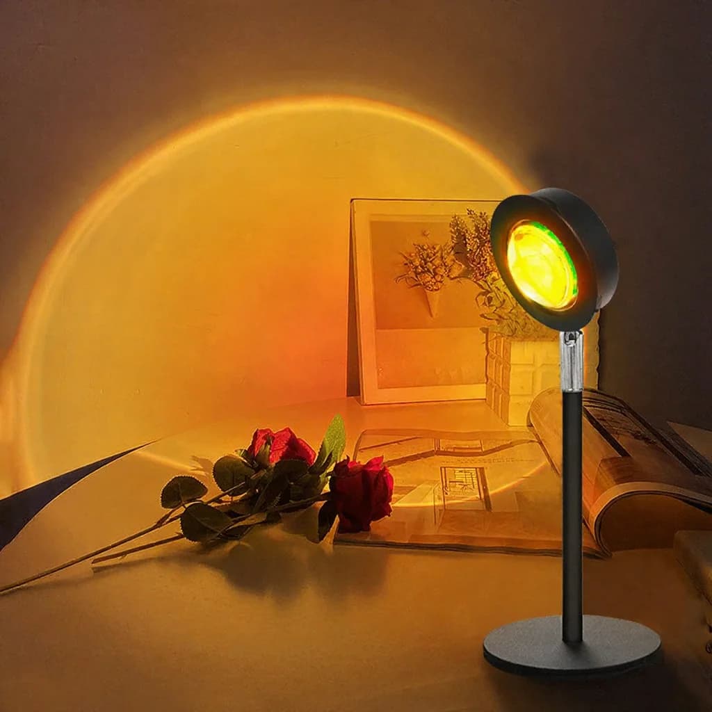 Lampe de projection USB coucher de soleil RGB pour bureau