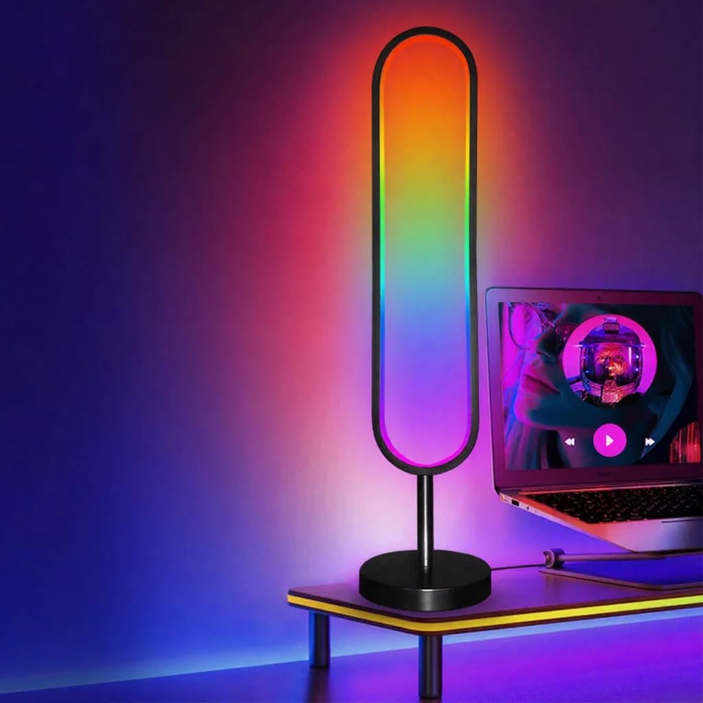 Lampadaire RGB en U réactif au son avec contrôle par appli