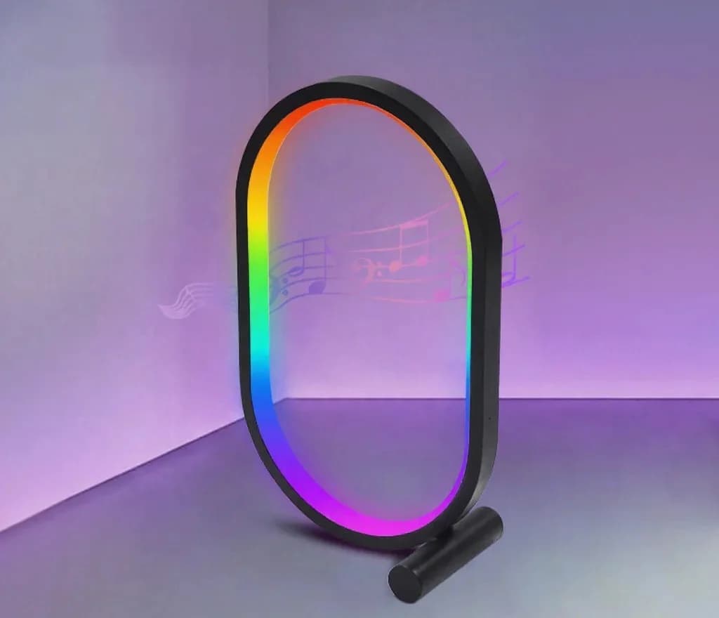 Lampe de bureau RGB avec synchronisation musicale, contrôle par appli et lumières réactives au son