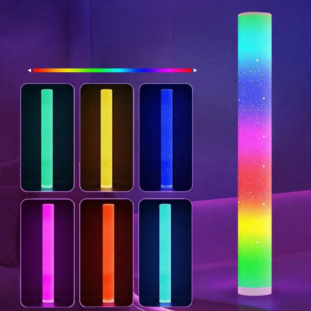 Lampadaire LED RGB effet étoilé avec télécommande