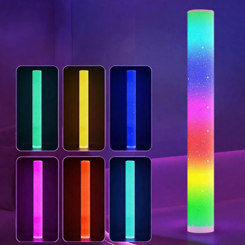 Lampadaire LED RGB motif étoiles, télécommande et appli