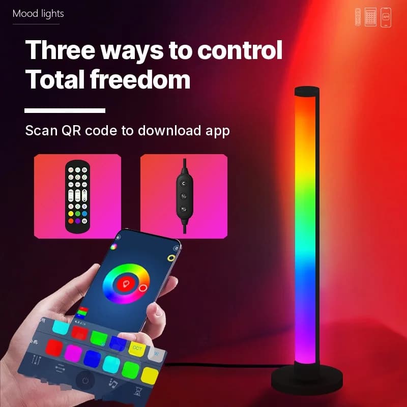 Lampe de bureau LED RGB réactive au son avec contrôle par application