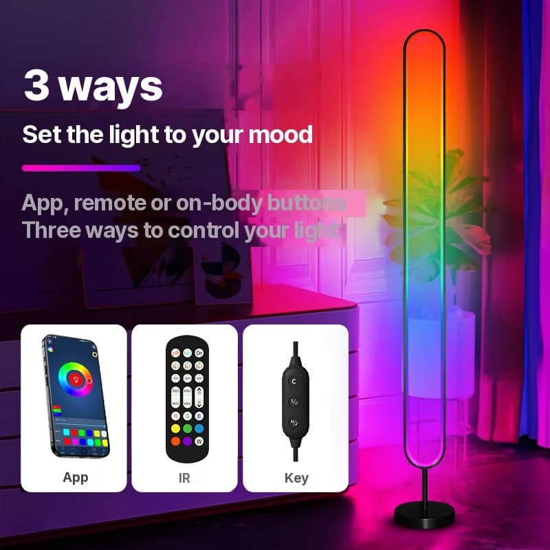 Lampe d'ambiance LED RGB activée par le son avec contrôle par application