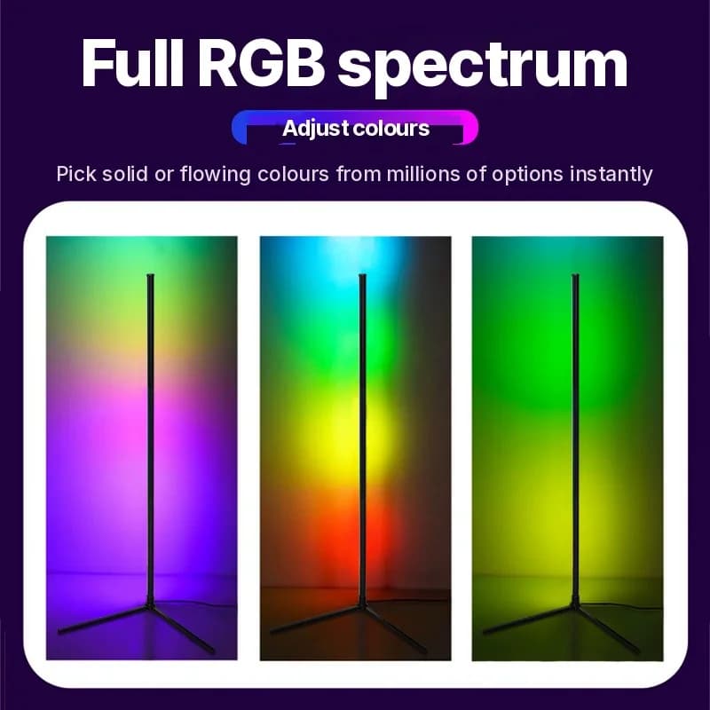 Lampadaire RGB avec synchro musicale, télécommande et appli