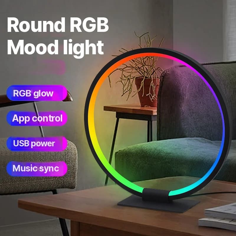 Veilleuse d'ambiance LED RGB avec synchronisation musicale
