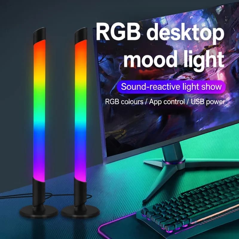 Lampe d'ambiance RGB synchronisée musique USB pour bureau