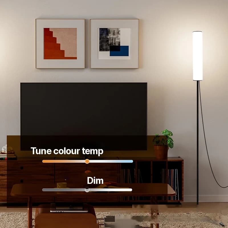 Lampadaire LED hauteur réglable sur trépied, 3 modes de couleur
