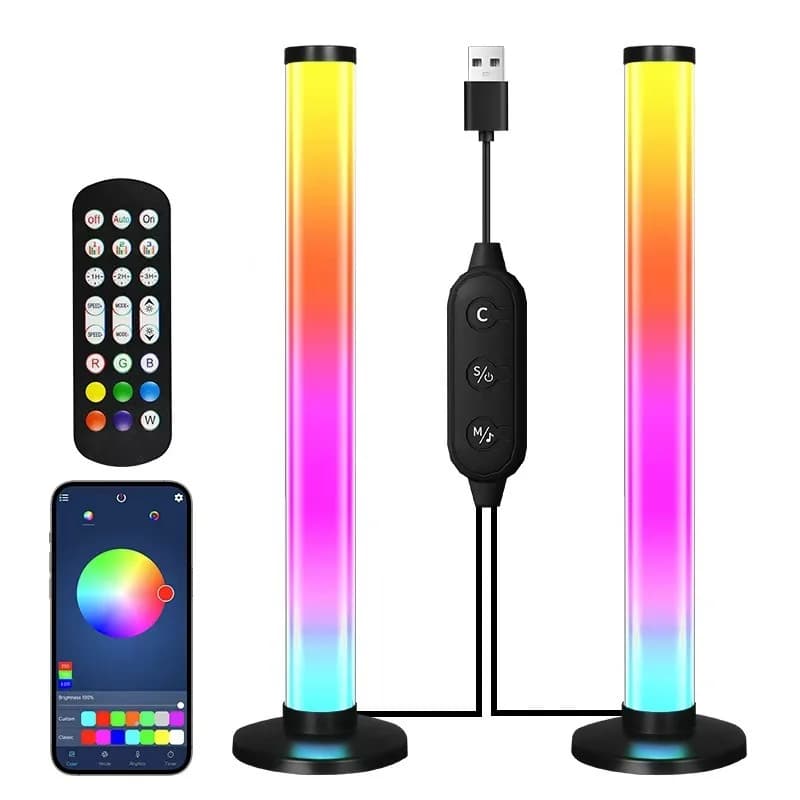 Lampe de bureau LED RGB réactive au son avec contrôle par application