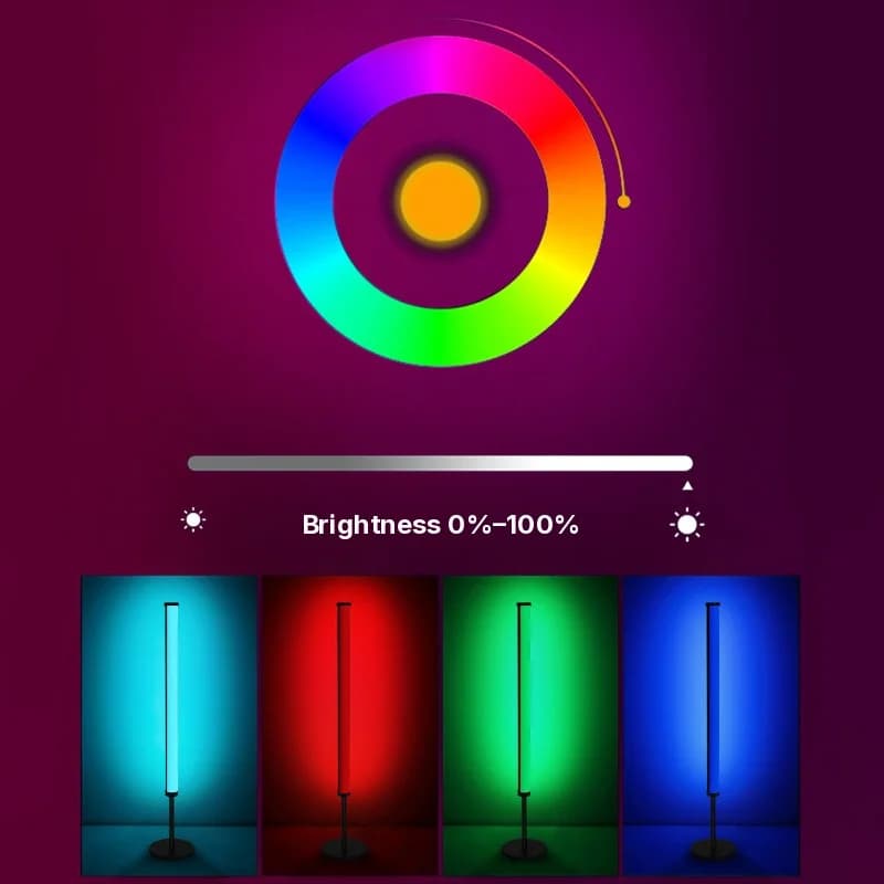 Lampe d'ambiance de bureau LED RGB avec synchronisation musicale et contrôle par application