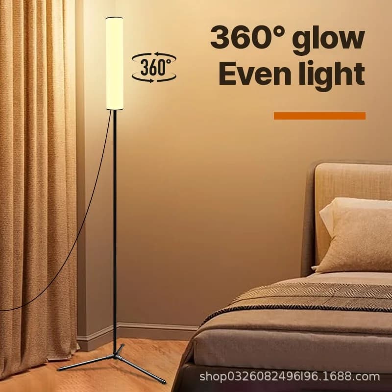 Lampadaire LED hauteur réglable sur trépied, 3 modes de couleur