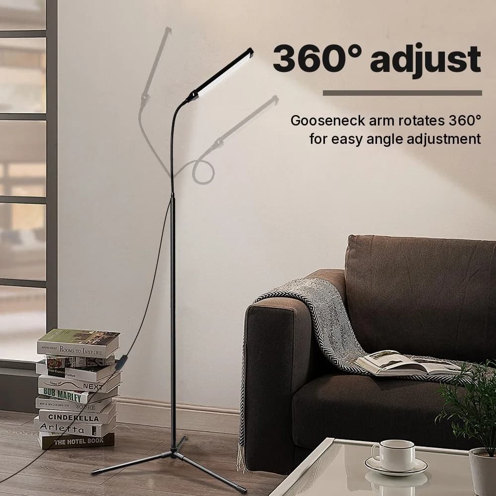 Lampadaire USB sur trépied avec trois modes de couleur