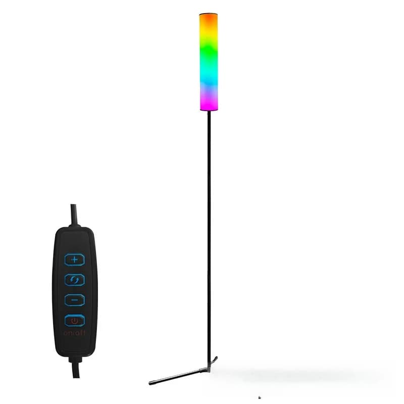 Lampadaire trépied RGB LED avec télécommande pour chambre et salon