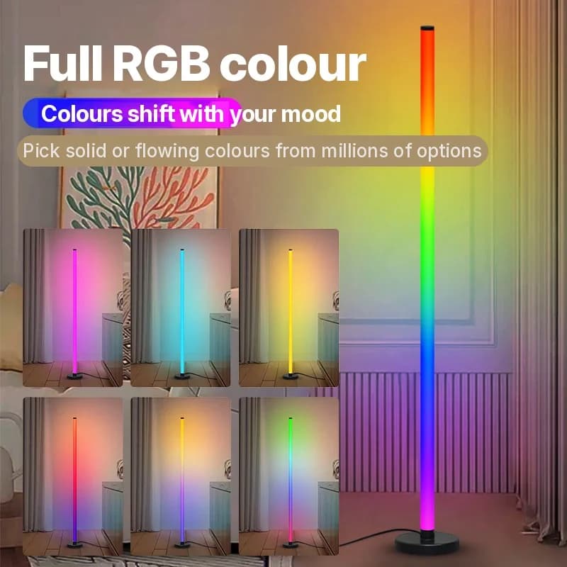 Lampadaire modulaire RGB avec synchronisation musicale et contrôle par application