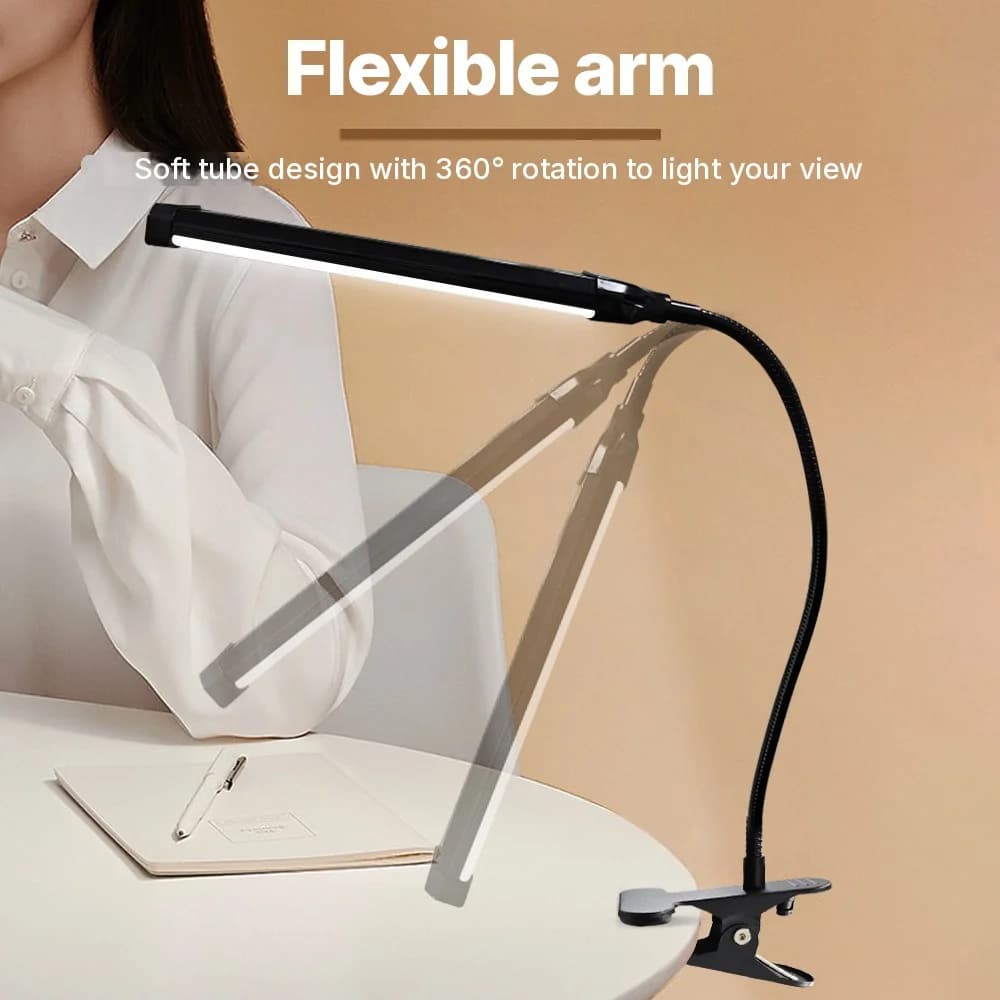 Lampe de bureau LED à pince USB pour la lecture et l'étude